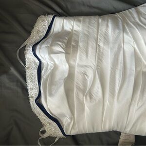 White Wedding Dress with beaded Trim